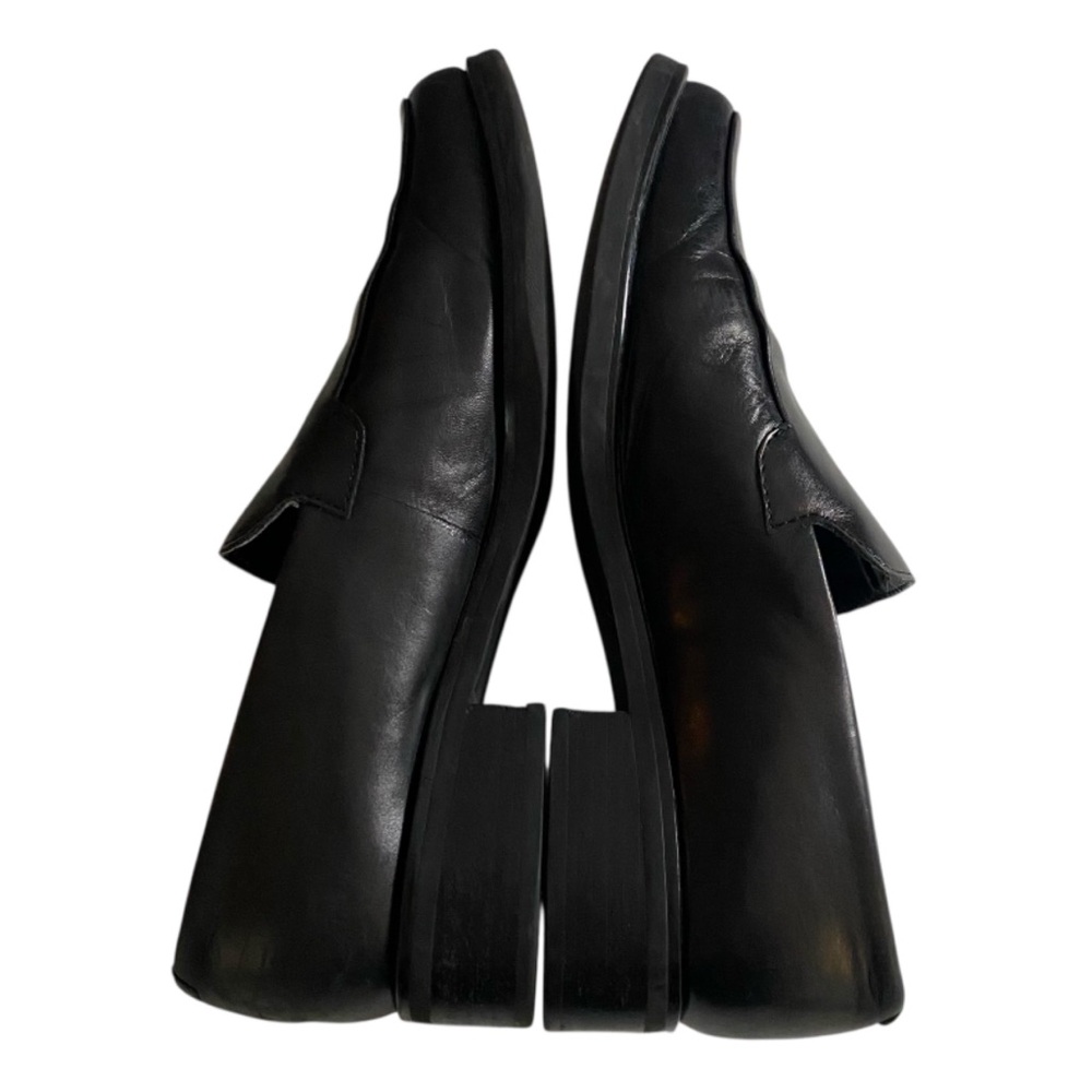 Franco Sarto L-Bocca Loafer Leather Slip-On Black Women's Size 7.5 Goth Grunge - Picture 5 of 12